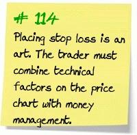 Placing stop loss is an art