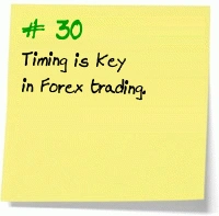 30. Timing is key in Forex trading.